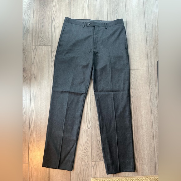 Calvin Klein Gray Flannel Suit 100% Wool 2-Piece 40L - Picture 8 of 10